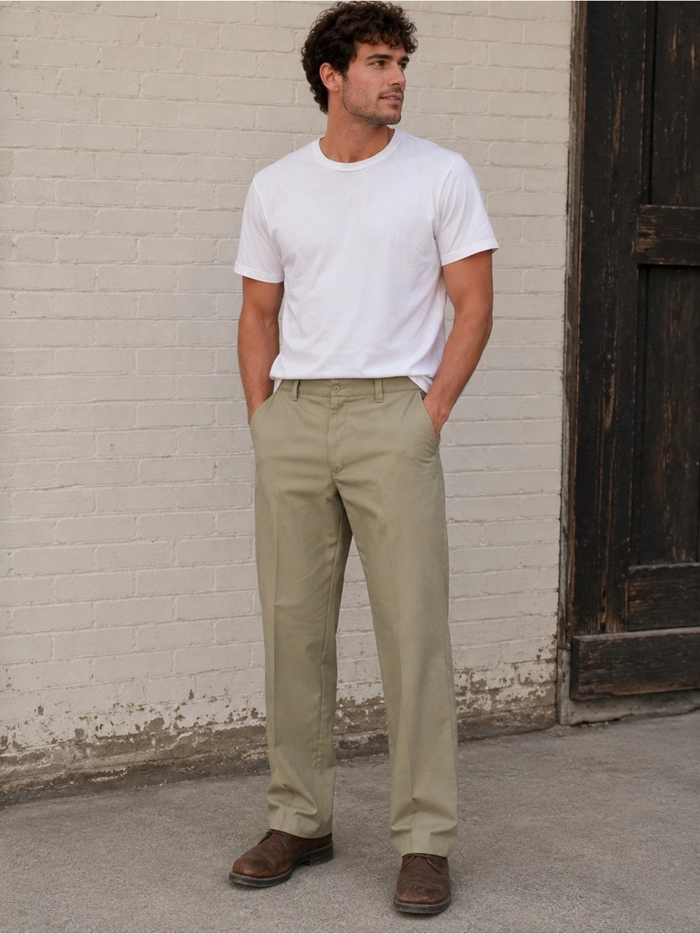 Vintage Big Ben by Wrangler Regular Fit Straight Leg Chino Work Pants 38x32